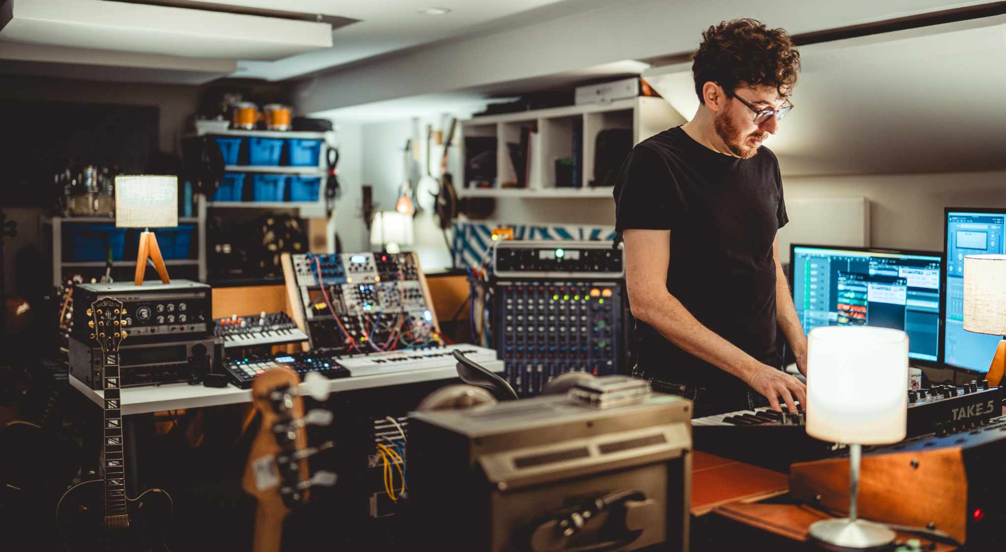 David in his studio.