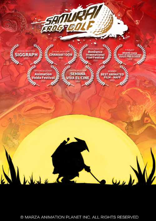 Samurai Frog Golf poster